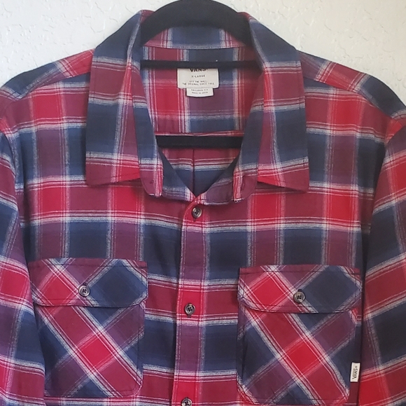 MEN'S VANS OFF THE WALL PLAID SHIRT SZ XL - Picture 6 of 7